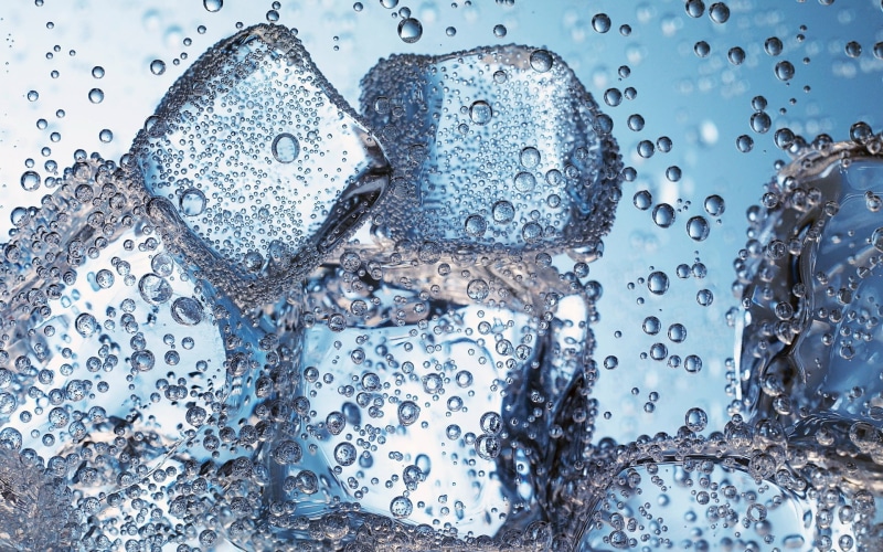 1080P, Bubbles, Water, Ice, Cubes
