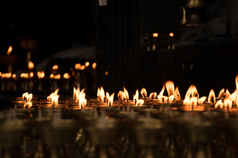 spirituality, religion, building, flame, God, place of worship, electric lamp, praying, reflection, glowing, candle, fire, no people, fire - Natural Phenomenon