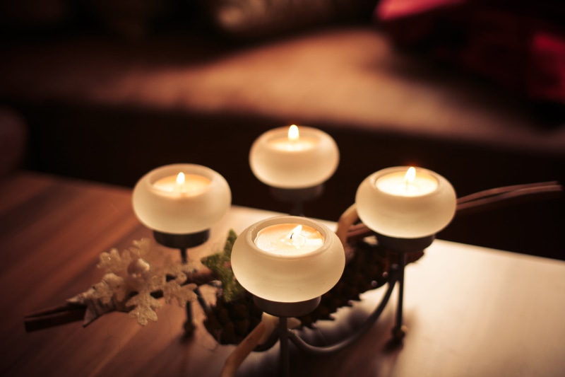 fire, advent, christmas decoration, religion, lights, centered, lighting equipment, no people, candlelight, spirituality, relaxation, advent candle, selective focus