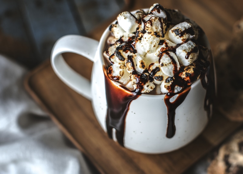 christmas, food and drink, delicious, breakfast, coco, chocolate, beverage, dairy product, cup, cream, homemade, marshmallows, holiday, crockery, flavor