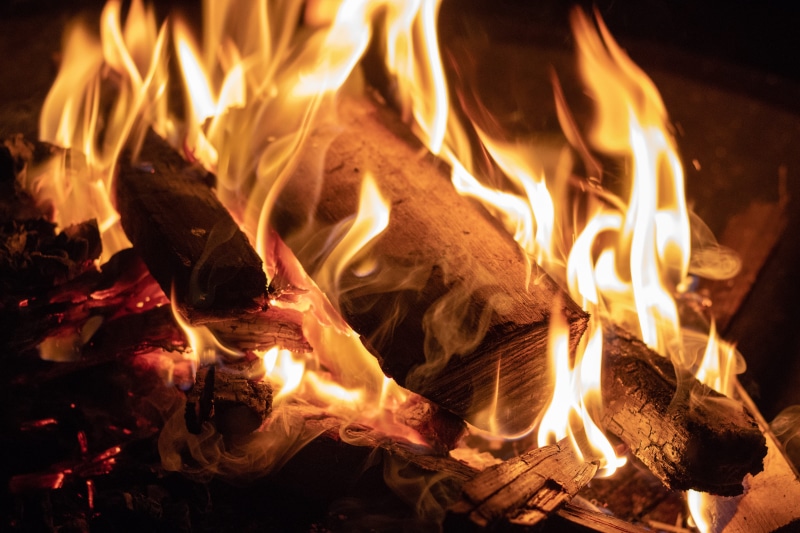 5K, dark, glowing, motion, fire, log, ignited, danger, nature, heat - temperature, warmth, charcoal, inferno, night, burn, ignite, no people, wood, furnace