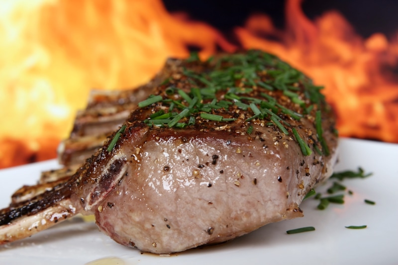 cook, summer, heat - temperature, orange, light, restaurant, burn, mutton, freshness, dinner, pork, steak, chef, burning, color, herb, american, fat, lamb