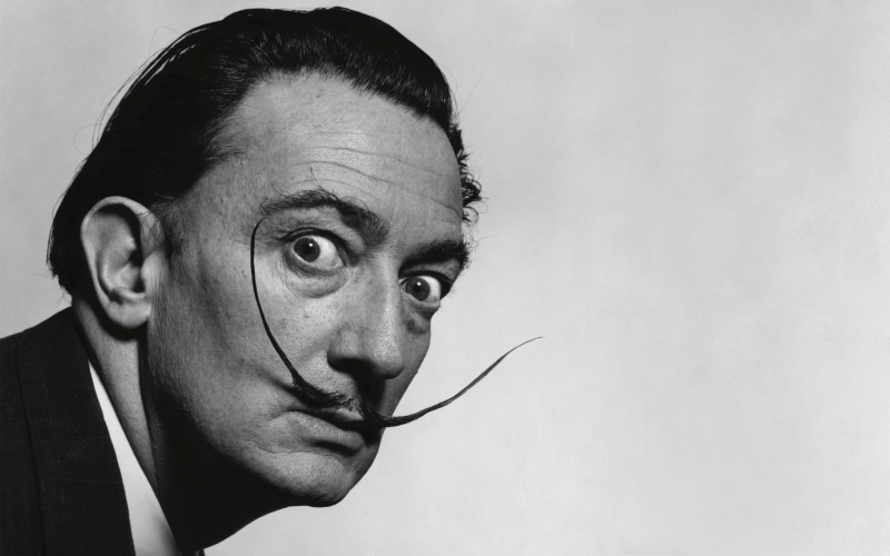 men, Salvador Dalí, celebrity, looking at viewer, 5K