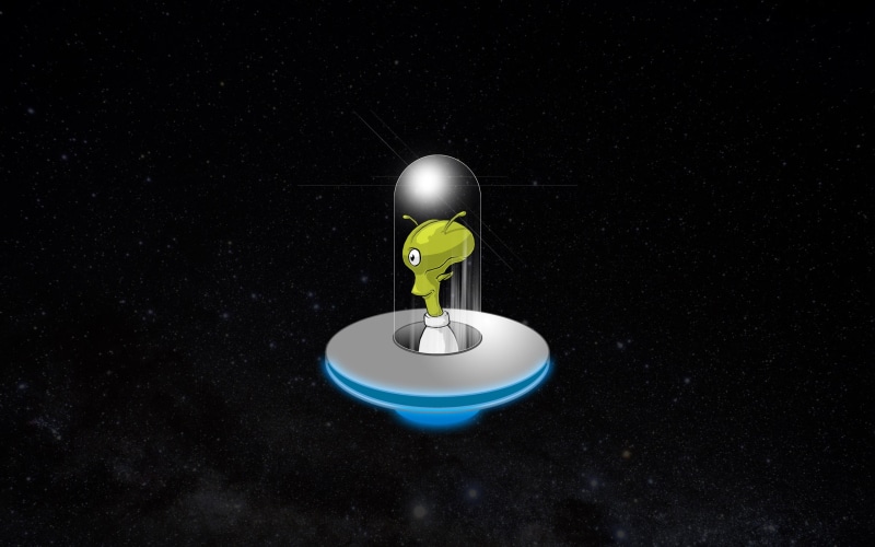 2K, aliens, glowing, space, UFO, stars