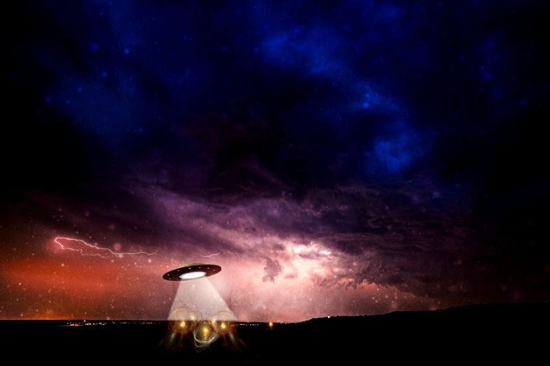 space, arts culture and entertainment, clouds, float, sky colors, arrival, mood, ufo, sky, lighting, star - space, galaxy, science, alien, futuristic, gloomy