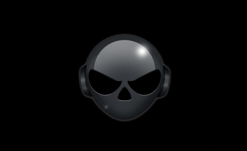sunglasses, gray, indoors, Aero, logo, studio shot, fashion, protection, Alien, black background, Head, illuminated, cut out, reflection, darkroom, black color