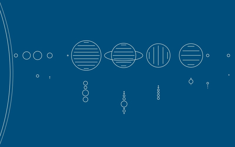 Minimalist, Sci Fi, 2K, Planet, Solar System