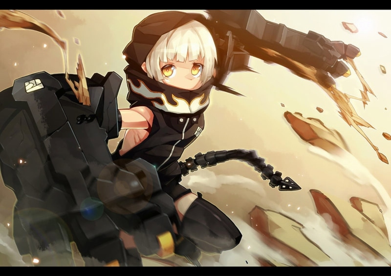 Strength (Black Rock Shooter), 720P, anime girls, day, obscured face, reflection, mask - disguise, celebration, representation, mask, Black Rock Shooter