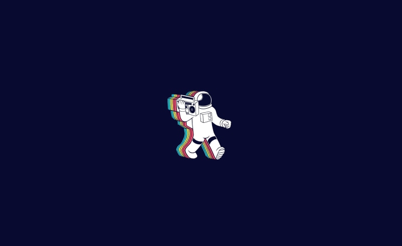studio shot, nature, mtv, bone, skill, 2K, art and craft, creativity, black background, Spaceman, Music, astronaut, futuristic, copy space