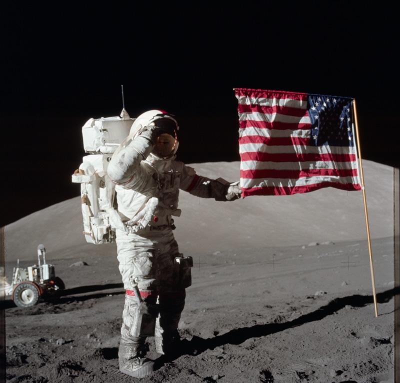 people, security, protection, space, s, Flag, outdoors, standing, spaceman, full length, nature, holding, night, apollo 17, one person, u, flight, unrecognizable person
