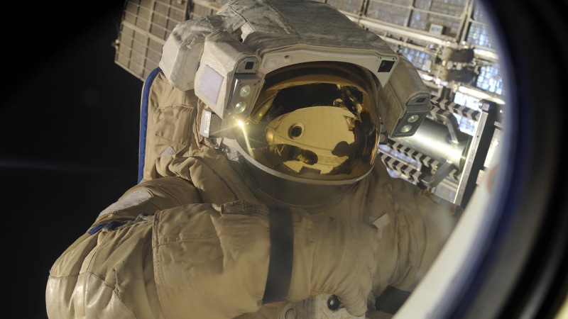 close-up, Roscosmos, one person, night, Roscosmos State Corporation, selective focus, transportation, International Space Station, technology, pilot, protective mask - workwear