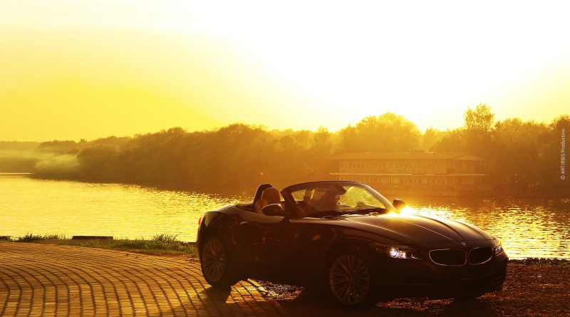 BMW, production, art.irbis, art.irbis production, yellow, scenics - nature, car, coupe, plant, irbis, lake, mode of transportation, motor vehicle, convertible
