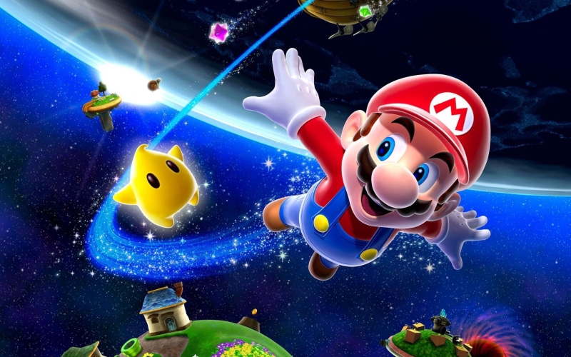 futuristic, computer Graphic, underwater, planet - Space, blue, stars, galaxy, night, moon, illustration, rocket, sky, nature, smiling, technology, mario