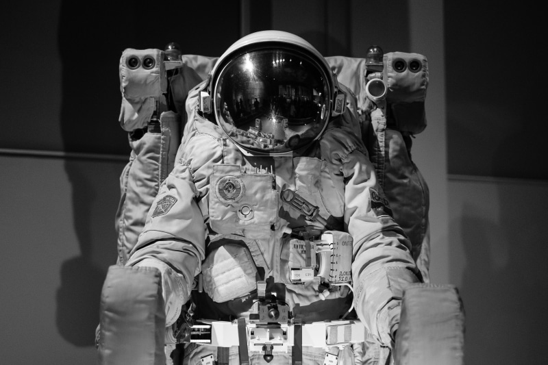 photographer, holding, front view, security, photographing, suit, obscured face, reflection, men, cosmonaut, people, activity, unrecognizable person, technology