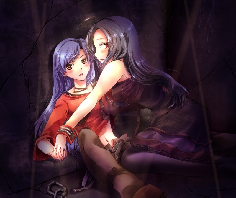 concept, hd, darkskinned, bunny, 720P, anime, blond, hot, lesbians, yuri, girls, x, art, girl