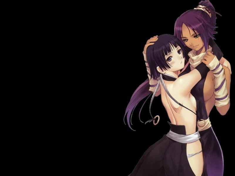 Black, yuri, Tony Taka, yoruichi, soifon, hd, taka, minimalistic, art, x, tony, bleach, anime, shihouin, 480P