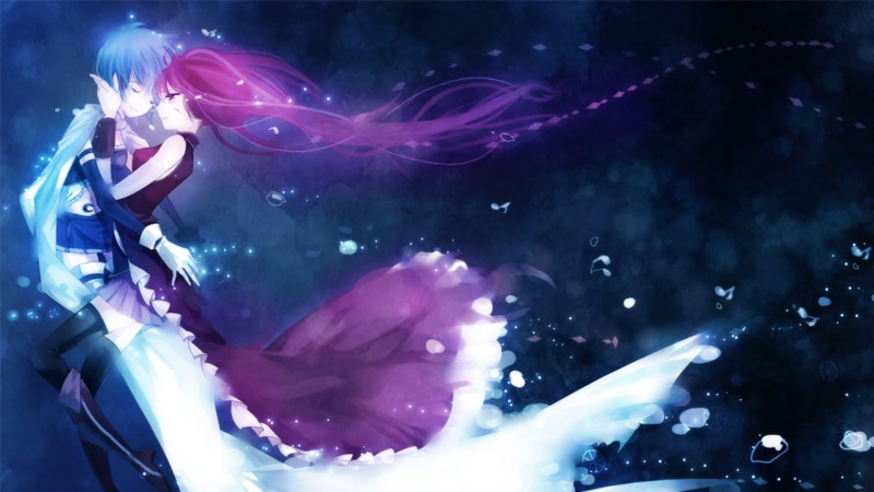 art, kissing, anime, Sakura, yuri, hd, hot, 1080P, x