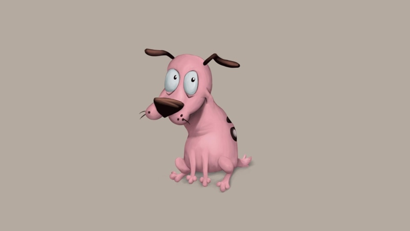 cowardly, minimalism, dog, courage, courage - the cowardly dog, 1080P