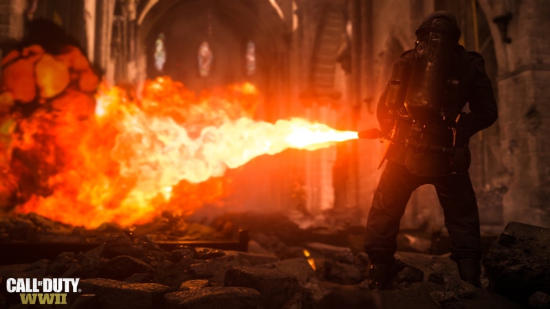 warning sign, occupation, sign, burning, call of duty ww2, heat - temperature, one person, nature, orange color, communication, real people, 2017 games