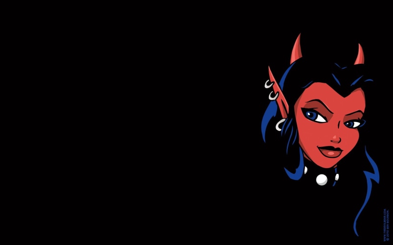 lust, hd, hell, lucy, Cartoons, devilbear, bears, 1080P, art, girl, daiva, x, animals, devil