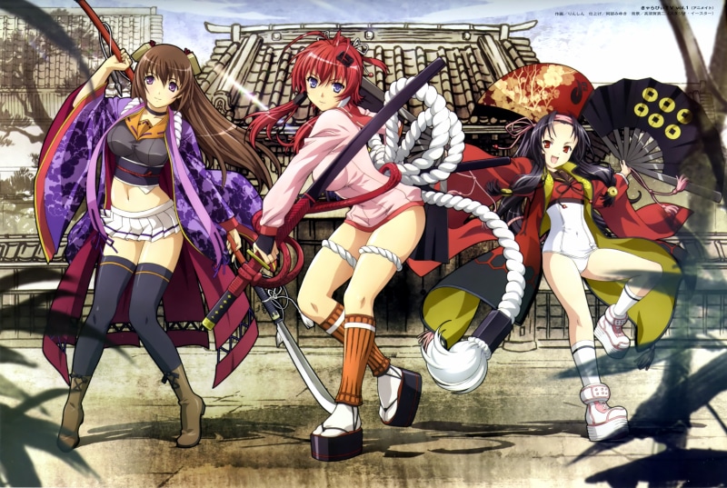 ryouran, samurai, x, hd, hot, girls, anime, Hyakka Ryouran Samurai Girls, art, hyakka, 5K