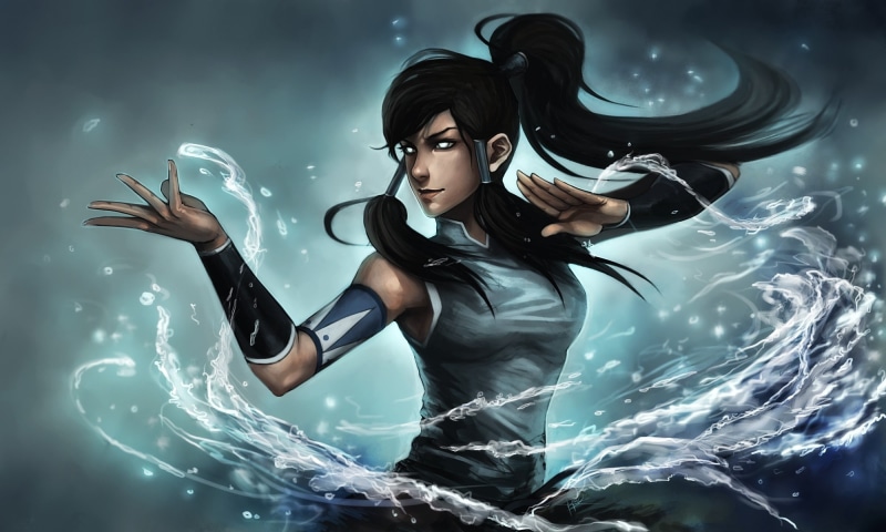1080P, x, women, water, people, artwork, art, Cartoons, girl, hd, brunettes, anime, avatar, legend, korra, nickelodeon