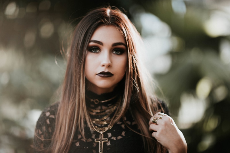 beautiful, beauty, cross, adults only, hairstyle, top, human Face, hair, focus, 5K, woman, black lace, fashion, one Woman Only, portrait, women, one Young Woman Only
