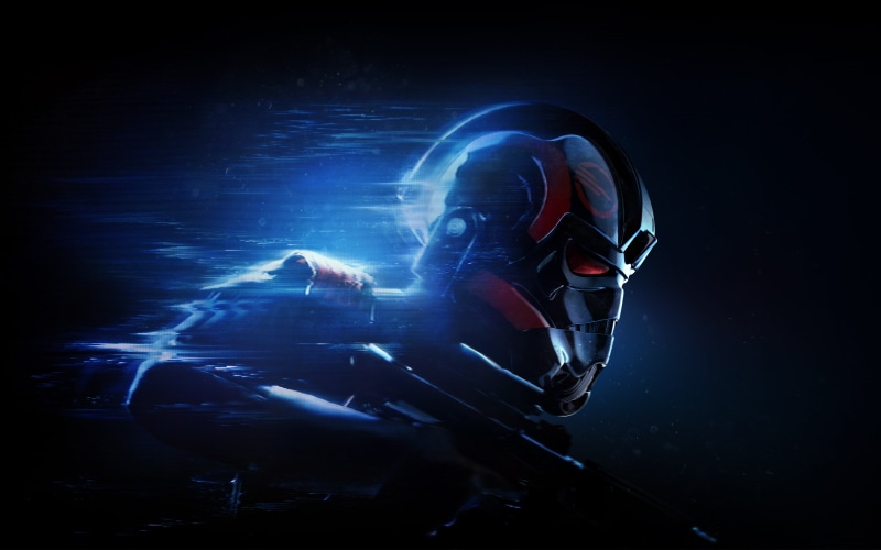 dark, indoors, black background, blue, motion, Battlefront, illuminated, night, ii, water, work helmet, activity, human body part, 4K, Star, men, Wars