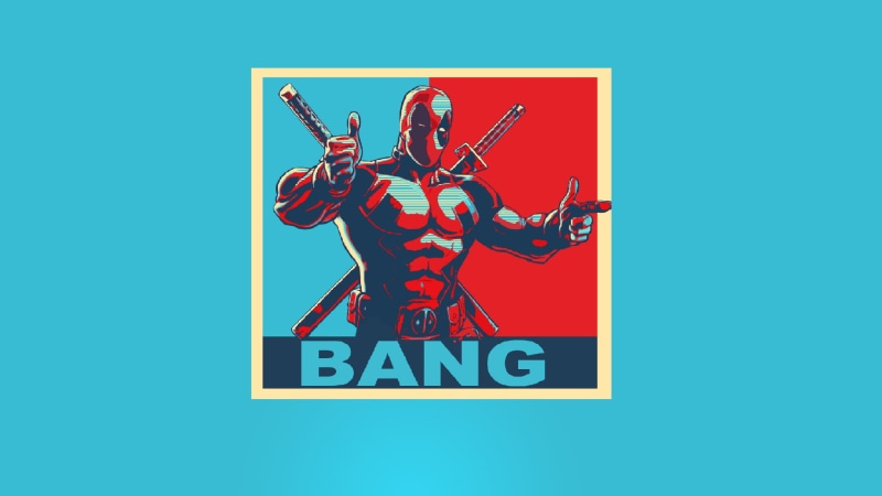 creativity, people, danger, competition, copy space, courage, computer Graphic, insignia, heroes, vector, human representation, Deadpool, cyan, men, illustration