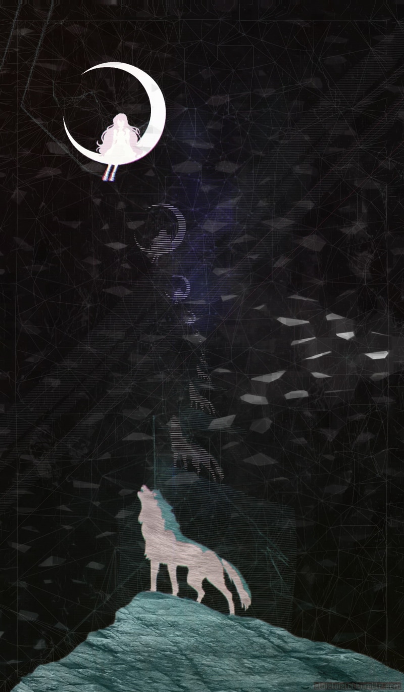 night, Moon, side view, indoors, art and craft, digital composite, mammal, glitch art, challenge, creativity, 1080P, black, people, studio shot, courage