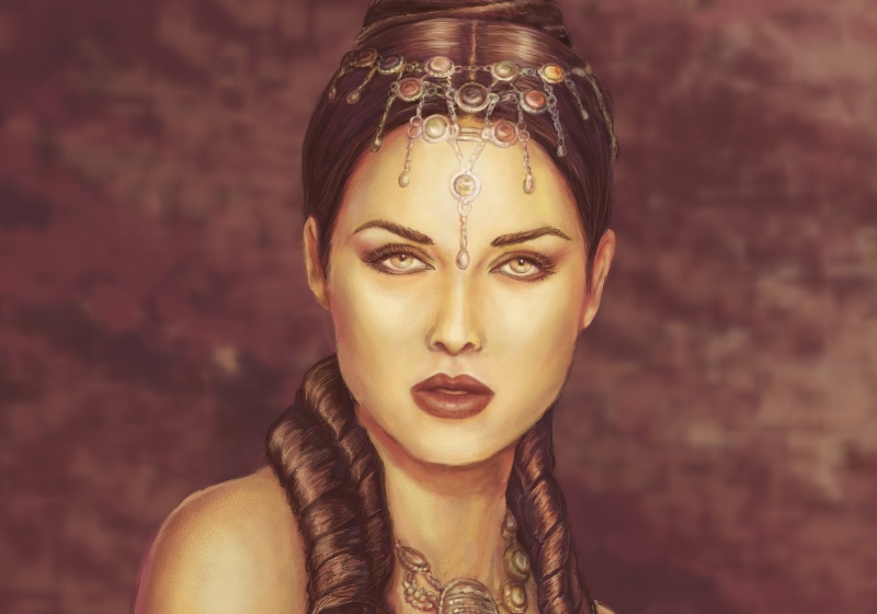 woman, fantasy, art, 1080P, fantasy art, headwear