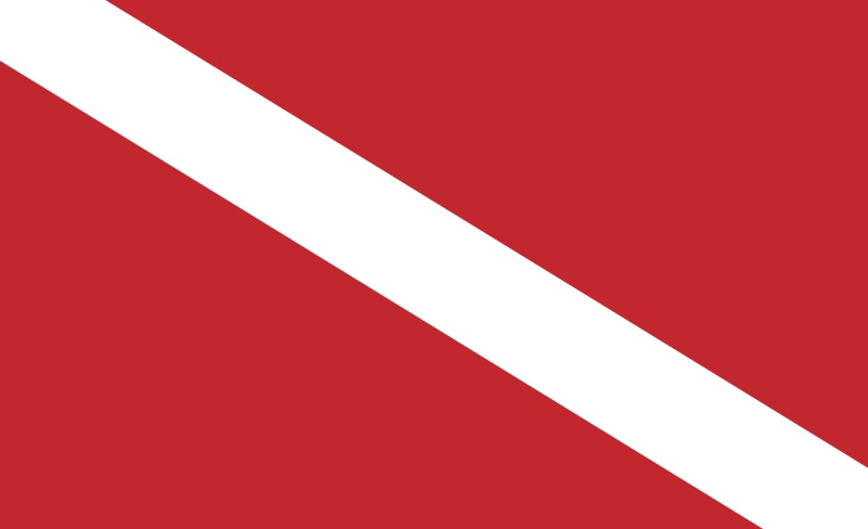scuba diving, 2K, flag