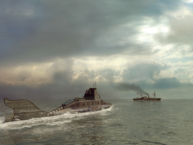 submarine, 720P, vehicle, 20000 Leagues Under the Sea, Jules Verne, Nautilus, movies