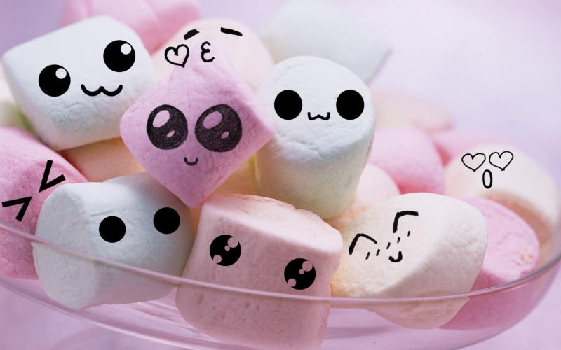 1080P, smiles, marshmallow