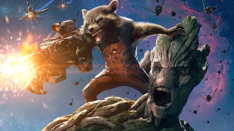Marvel Cinematic Universe, movies, Guardians of the Galaxy, 1080P, Christopher Balaskas, Rocket Raccoon
