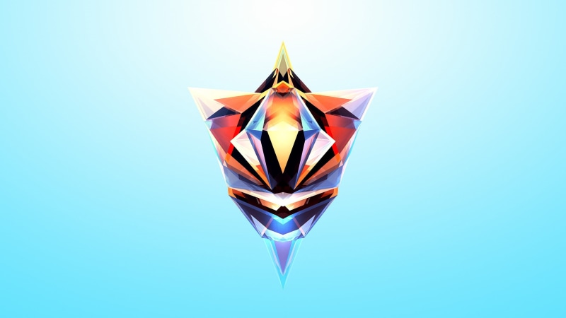 application, game, blue, abstract, 2K, paper, diamond - gemstone, art and craft, blue background, silver, mid-air, cut out, copy space, no people, single object