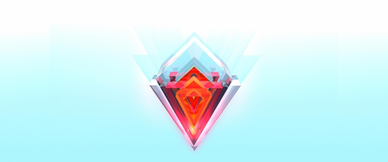 single object, studio shot, arts culture and entertainment, three dimensional, Facets, red, abstract, design, copy space, geometric shape, illuminated