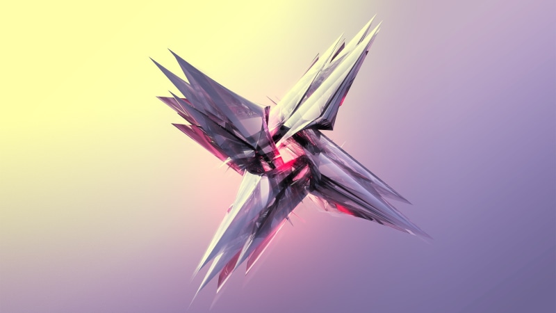 abstract, Facets, Justin Maller, gradient, digital art, 2K