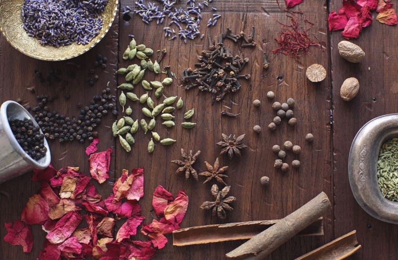 pepper, lavender, petals, grain, star anise, 1080P, cardamom, seeds, wood, cinnamon, spices