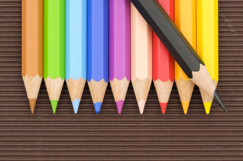 vibrant color, yellow, 5K, no people, art and craft, indoors, group of objects, pencils, writing instrument, close-up, variation, wooden pegs, choice