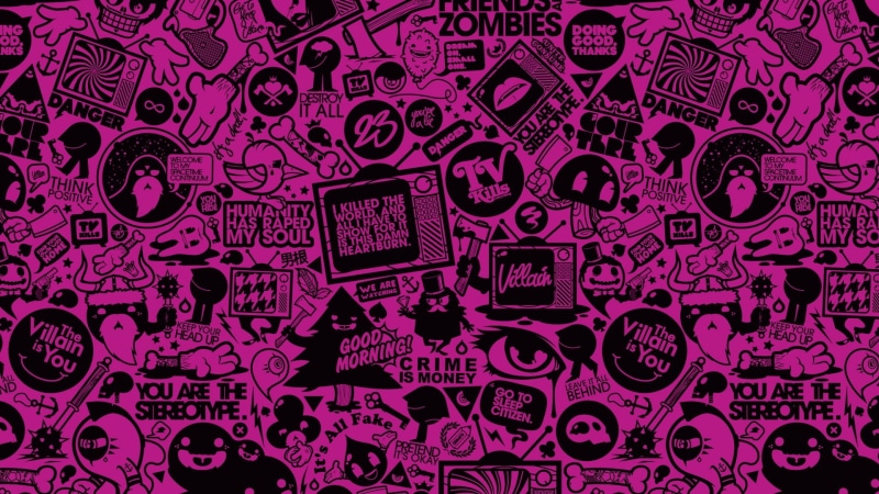 science, jared nickerson pink background monochrome artwork typography television sets purple, design, wall - building feature, frozen, text, backgrounds