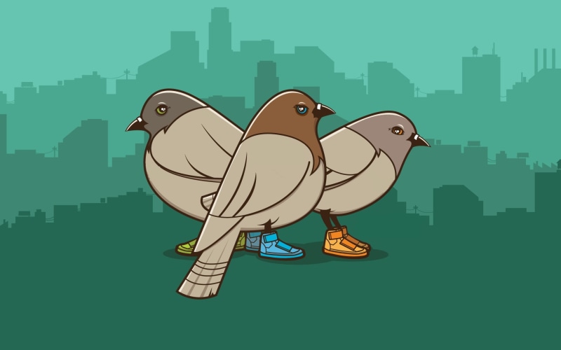 animal representation, simple, birds, illustration, animal, skyline, art and craft, bird, shoes, day, artwork, pigeons, sky, three, vertebrate, representation