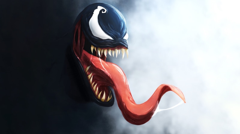 tongues, animal, animals in the wild, no people, close-up, one animal, Spider-Man, vertebrate, motion, tongue out, day, red, copy space, Venom, animal representation