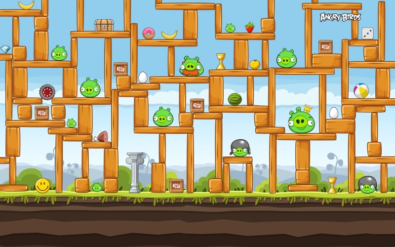 angry, angry birds, 1080P, birds, game, green, pigs, green pigs