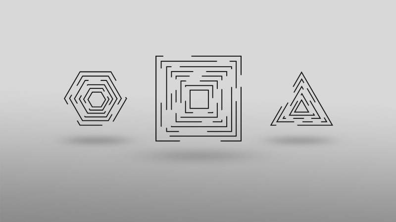 shape, 1080P, design, indoors, in a row, silhouette, art and craft, white color, creativity, minimalism, solution, drawing - art product, direction, no people