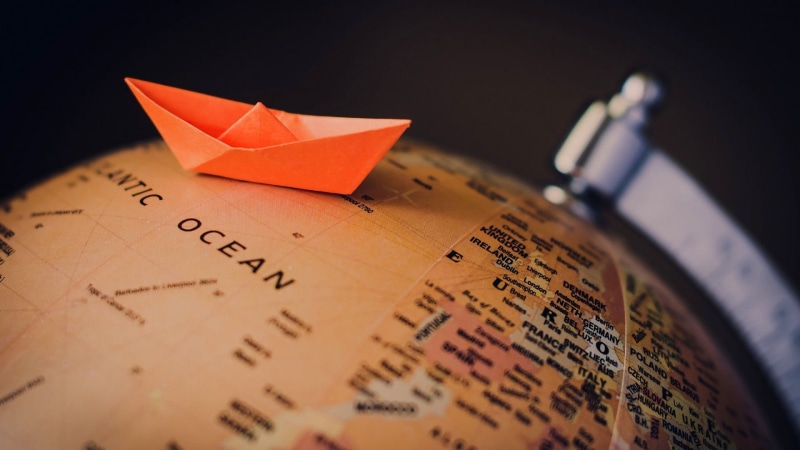 guidance, water, compass, letter, folded, macro, origami, boat, exploration, map, creativity, untitled, document, communication, text, business, art and craft