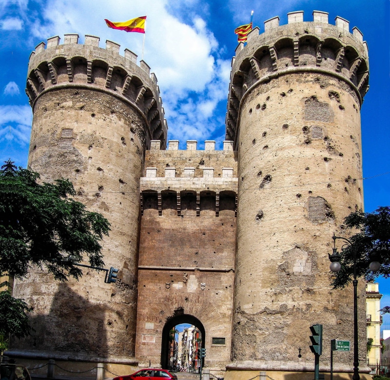low angle view, Gate Towers, europe, medieval, ancient, public domain, building, travel, tree, ancient history, famous Place, tower, turret, architecture
