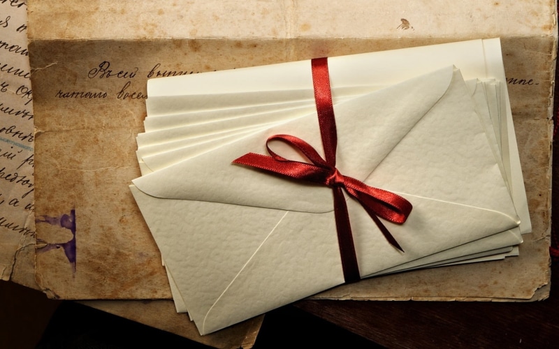 white, love letter, tied bow, tied up, blank, ribbon - sewing item, ink, letter, christmas, postcard, birthday, table, holiday, 720P, retro Styled, bow