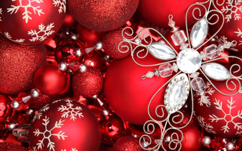 indoors, celebration event, backgrounds, large group of objects, full frame, snowflakes, holiday, ribbon, christmas ornament, celebration, luxury, 2K