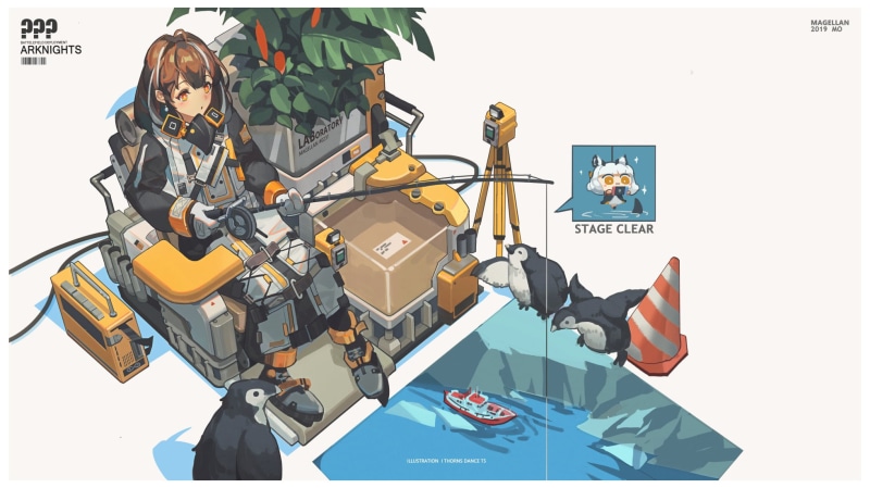 anime girls, Magallan(Arknights), penguins, Arknights, anime, 1080P, T5